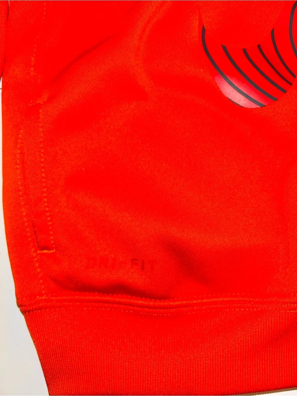 Nike Kids Orange and Black Hooded Sweatshirt